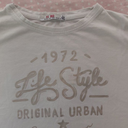 Energiers white children's short-sleeve t-shirt Life Style 1972 used