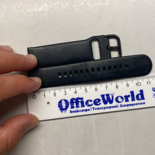 Silicone Watch Strap 22mm Black Unisex used