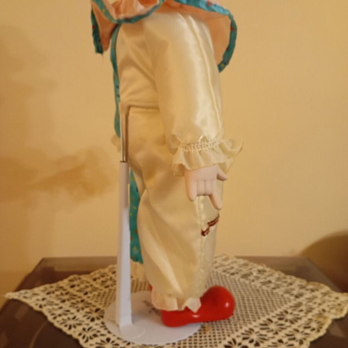 Porcelain doll Chester the Jester 40 cm used, Heritage Mint Ltd