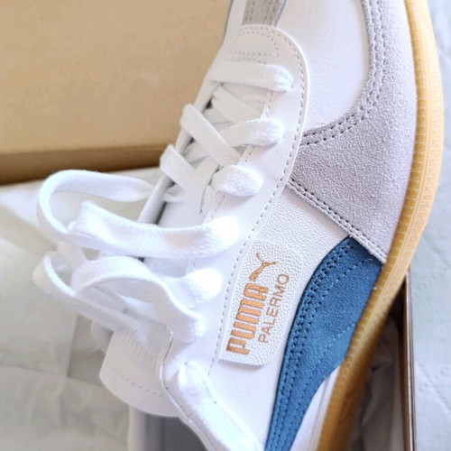 Puma Palermo sneakers size 44 new, white and blue leather