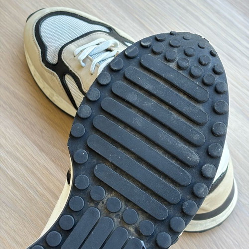 Marco Tozzi sneakers used, size 44, beige and black