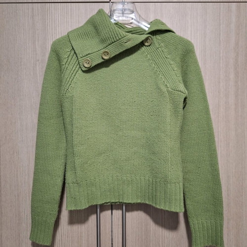 Bershka green knitted sweater like new, size M