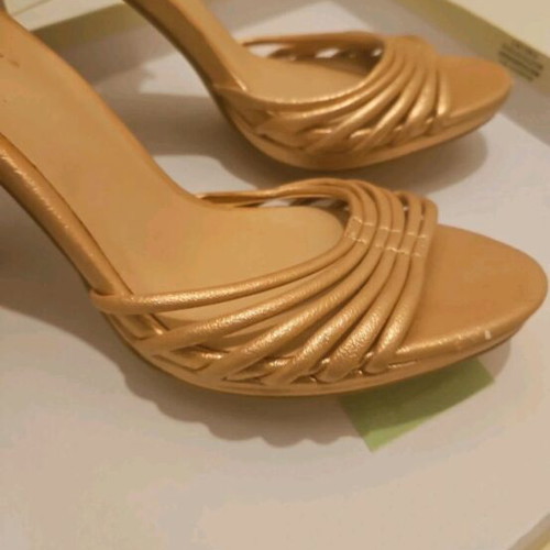 Gold-bronze sandals like new, size 40