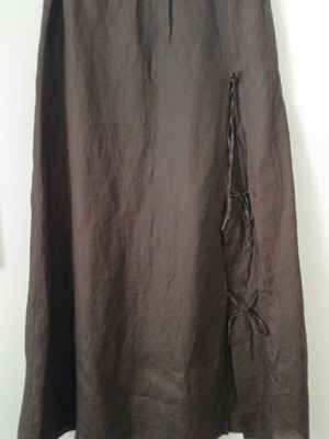 Max & Co skirt like new, A-line, 100% linen, brown, size L