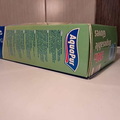 AquaPur Disposable Gloves box of 100, size M, new
