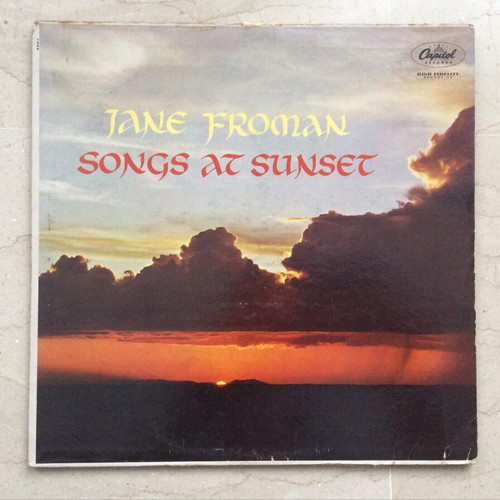 Jane Froman Songs At Sunset vinyl record used, 12''