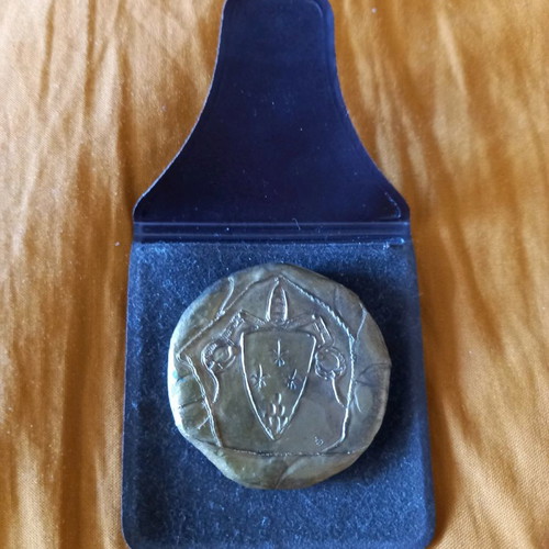 PRICE DROP: CARVED AMULET IN ITS VELVET CASE, COLLECTIBLE