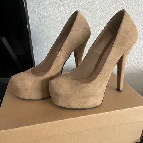Blow up pumps used, size 36, beige