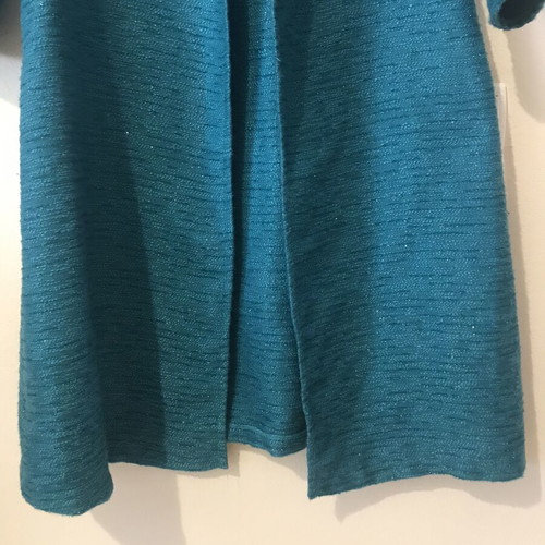 Cristina Beautiful Life turquoise handmade coat, new, size L