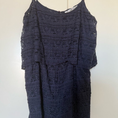 Zara one-piece shorts blue navy color like new with lace