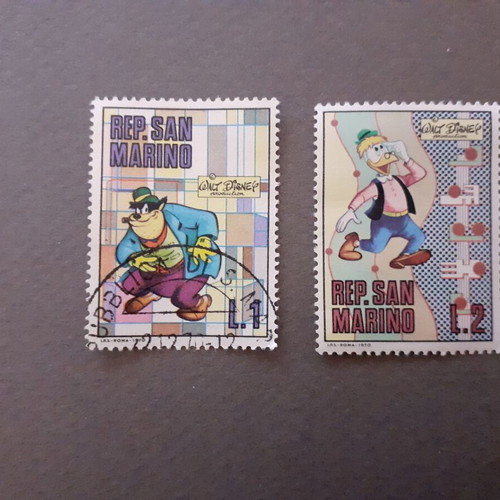 San Marino Walt Disney stamp set 7 pcs, like new