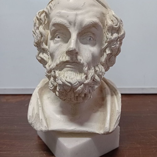 Homer statue used cast stone sculpture bust