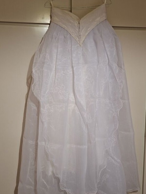 Handmade wedding dress two-piece, like new, lace and muslin skirt