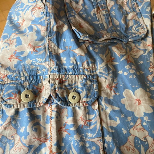 Blue bermuda shorts like new, waist 45cm, size XL
