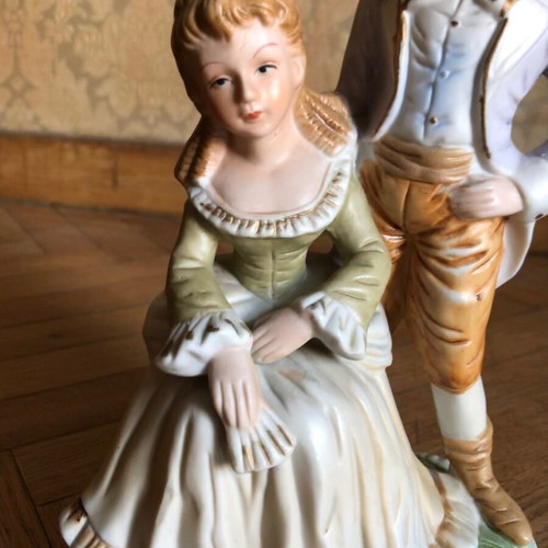 Porcelain couple decoration vintage retro made in Taiwan like new