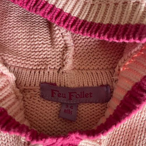 Fue Follet knitted baby girl hoodie like new