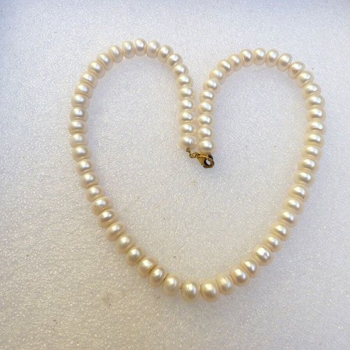 Pearl necklace 10mm white freshwater pearls