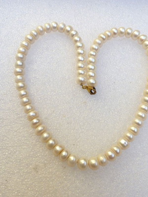 Pearl necklace 10mm white freshwater pearls