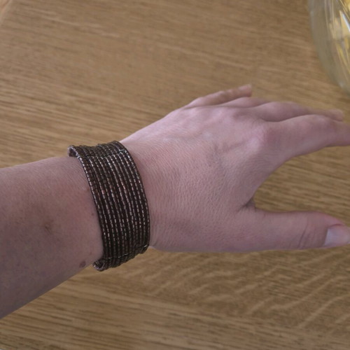 Bracelet handcuff with stones like new