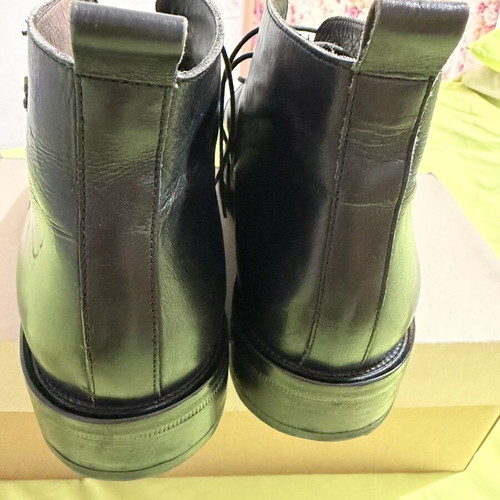 Versace men's black leather boots, size 44