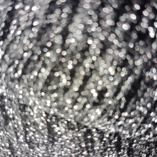 Shiny elastic glitter blouse L/XL like new silver