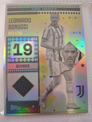 Juventus Topps Bonucci Match Worn Card new