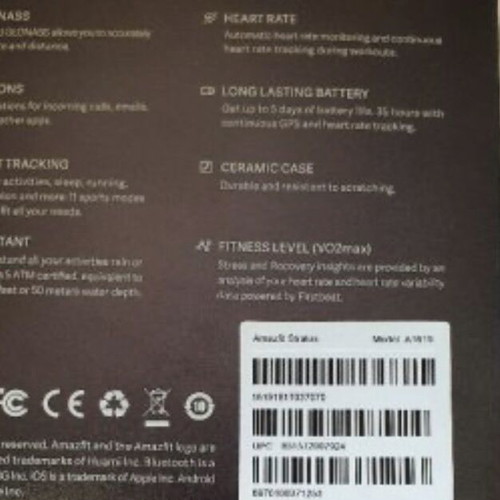 Amazfit Stratos smartwatch used, full set, long battery life