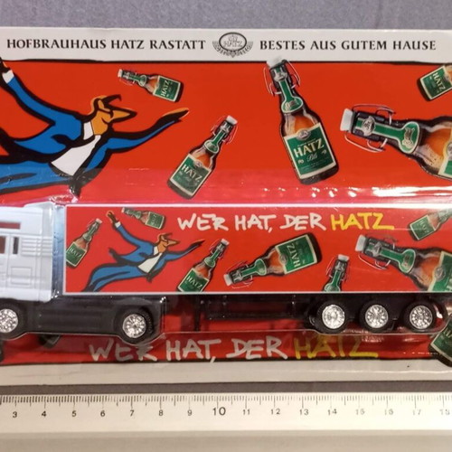 H0 Truck Trailer Beer Advertisement Hatz new