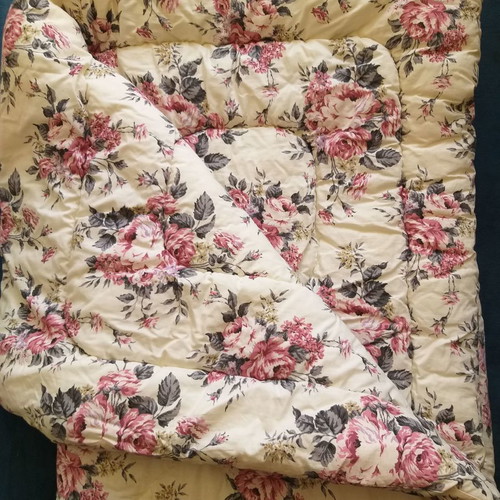 Floral single quilts set of two used, cotton, 160x220 cm