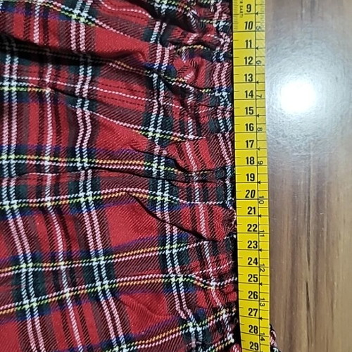Short skirt and tied blouse set, new, red