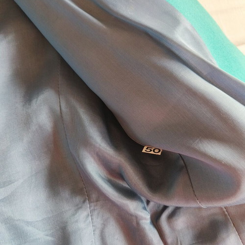 Handmade turquoise jacket like new, tailored