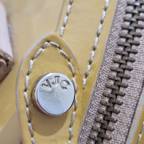 Versace Jeans Couture Vintage Y2K leather shoulder bag used, beige gold