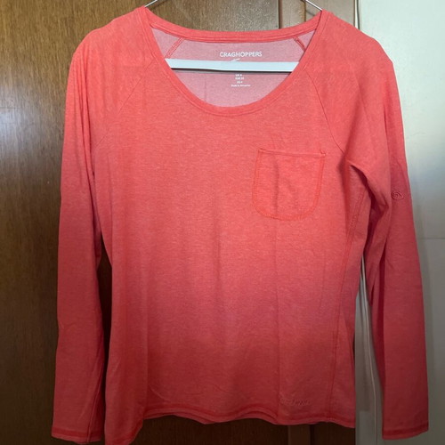 Craghopper top insect repellent like new, bright orange
