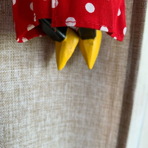 Mini Mouse wooden marionette new with dress