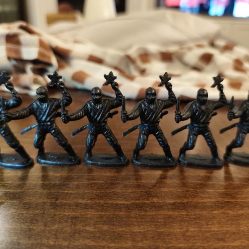Vintage Solpa Ninja Military Figures set of 24 used, 80s