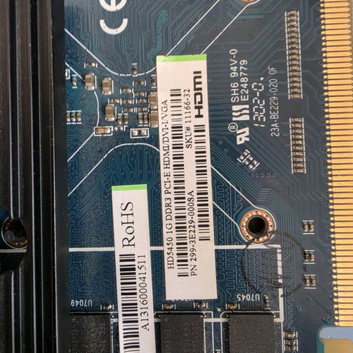 Sapphire Radeon HD 5450 1 GB DDR3 graphics card used with HDMI DVI-I VGA PCI-Express