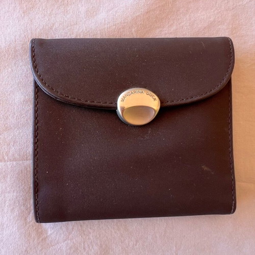 Mandarina Duck wallet used, purple color