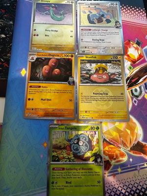 Κάρτες Pokemon 5 τεμάχια, 3 ενεργειακά μοτίβα, reverse holo, καινούργιες