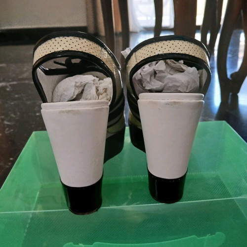 Byblos sandals used, green platform leather, size 39