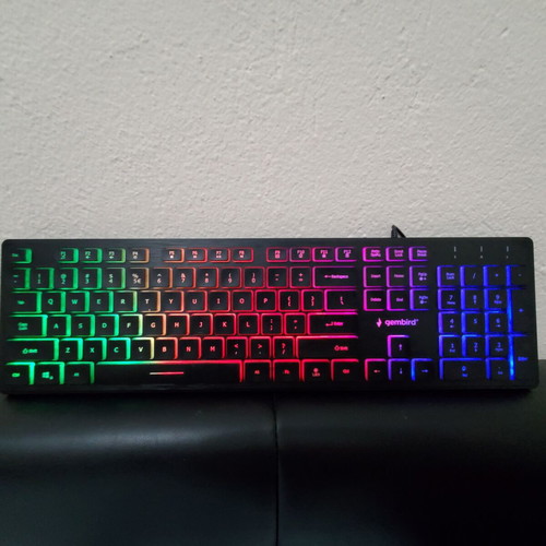 Gembird KB-UML-01 gaming keyboard with RGB lighting, US English