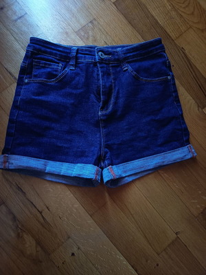 Denim shorts like new, blue, sizes S and M