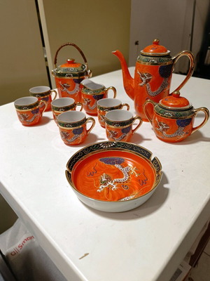 Tea set new with saucers, Made in Japan, 1960s