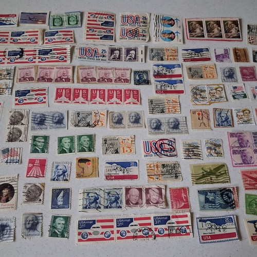 US Stamps used, collection of 520 vintage pieces