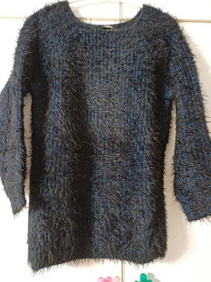 Paranoia sweater black with blue details like new, very warm