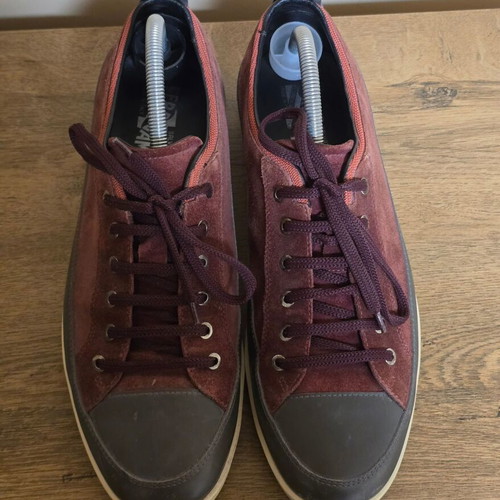 Salvatore Ferragamo men's casual shoes used, leather and suede, size 44