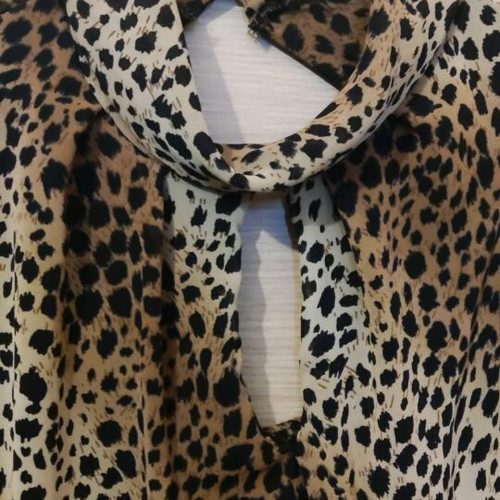 Leopard blouse like new, size S, black and brown
