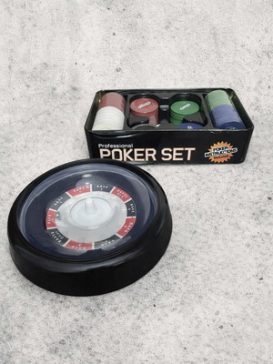 Professional Poker Set with Roulette used, complete set