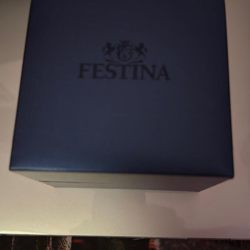 Festina black stainless steel chronograph watch like new