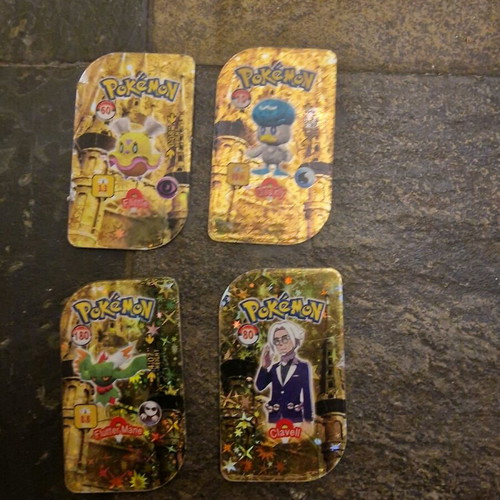 Μεταλλικές τάπες Pokémon μεταχειρισμένες, πακέτο 8 σπάνιες