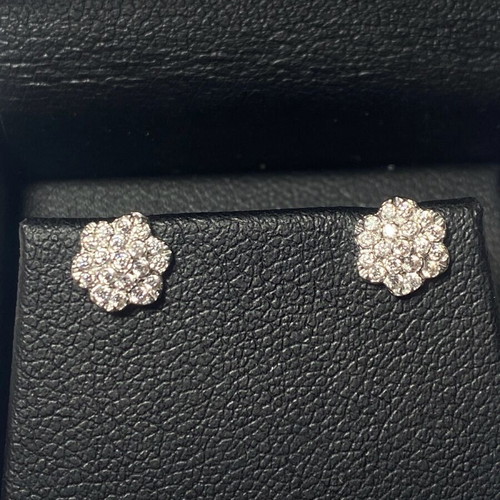 White gold 14K handmade earrings new